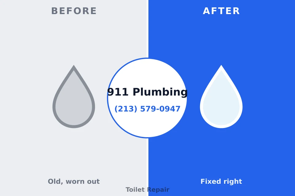 Before and after: plumbing company Santa Rosa, TX
